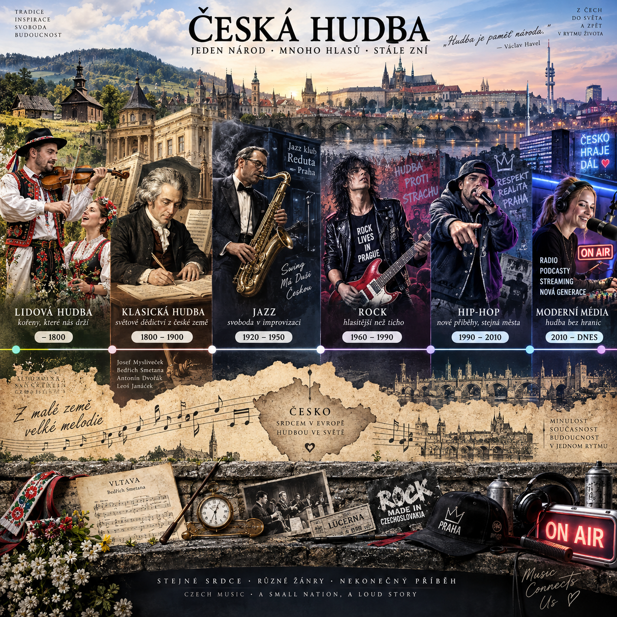 Historie a vývoj hudebních žánrů v Česku